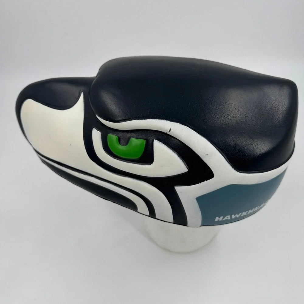 Foamheads Seattle Seahawks Hawkhead Hat Adult OSFM Blue Green‎ NFL Fan Gear